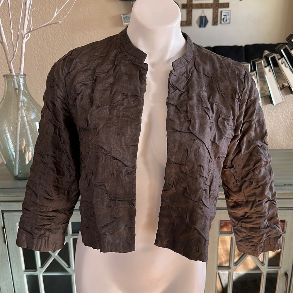 EILEEN FISHER 100% Silk Blazer SZXS